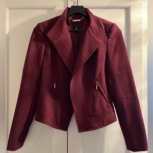 WHBM Long Sleeve Burgundy Jacket, size 6